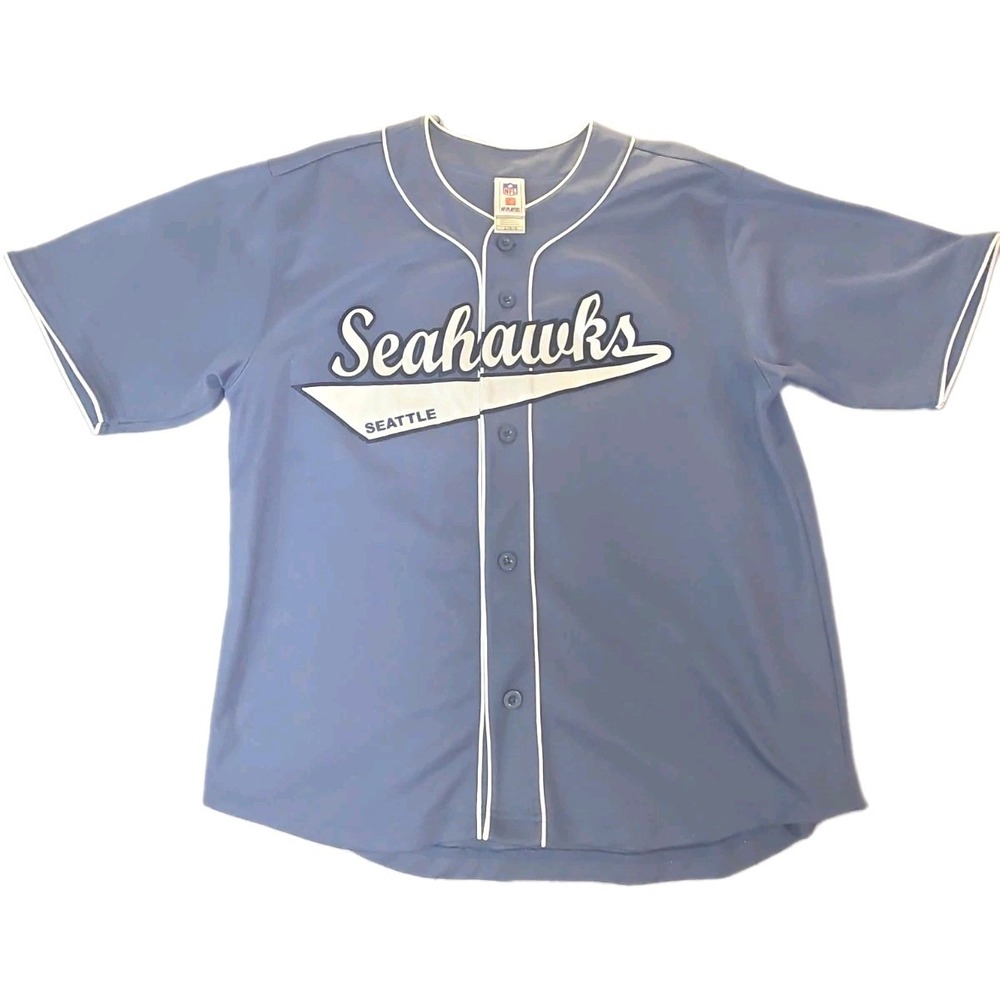 NFL Seattle Seahawks Shaun Alexander Baseball Jersey Mens Large Button Up 37 L